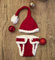 Nikolaus, Neugeborenes Baby, Junge/Mädchen, gestricktes Kostüm, Photo, Fotografie, Requisitenhüte und Bekleidung.