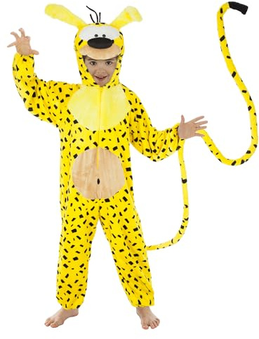 Chaks - Marsupilami Kostüm, gelber Jumpsuit für Kinder