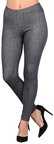 Lildy Women's Denim Jeggings - Grey - Small/Medium