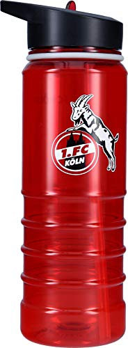 1. FC Köln Flasche (Sportflasche/Trinkflasche, Kunststoff, ** Rot **