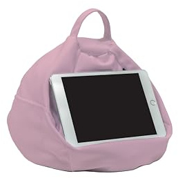 Rooms By Me Pink Tablet Stand Cushion for Tablets, eReaders, Smartphones and Books with Accesories Pocket | UK Made | Over 50 Designs