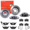 Bremsen Set Bremsscheiben und Bremsbeläge Brembo vorne hinten passend für VW Golf 5 und weitere Modelle