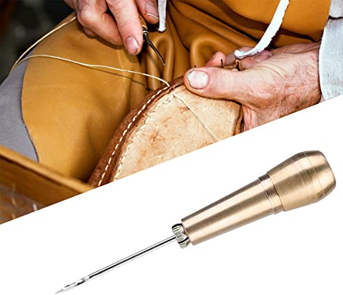 Kupfer Griff Nadeln Nähen , 3 Nadeln Griff Nadeln Nähen Ahle , Leder Schuh Reparatur Werkzeug Set , für DIY Nähen und Reparieren Lederschuhe Taschen
