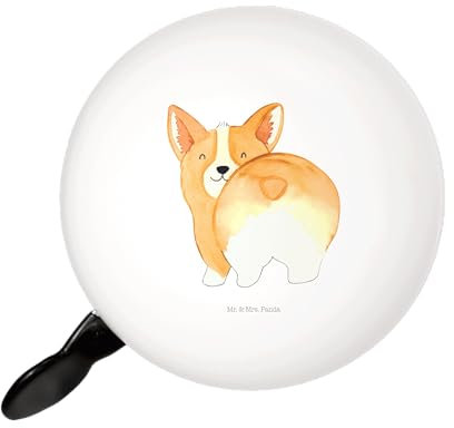 Mr. & Mrs. Panda XL Fahrradklingel Corgi Po - Geschenk, Hund, Wauwau, Motiv, Klang, Hunderasse, Sprüche, Spruch, Hundebesitzer, Selbstliebe,