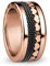 BERING Austauschbar Ringkombination für Damen in Rosé Gold & Schwarz mit einzigartigem Twist- & Change System, Yangtze