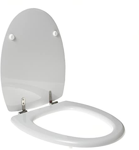 WC-Sitz für VILLEROY & BOCH AMADEA Holz Polyester hochwertiges Edelstahlscharnier