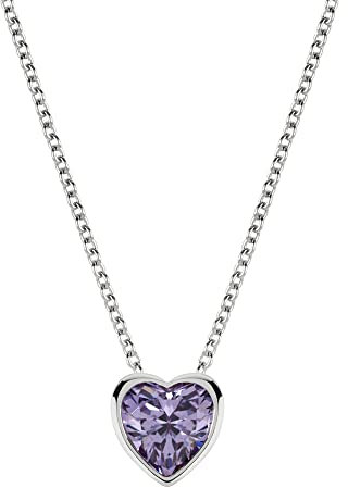 RADLEY Ladies Sterling Silver Light Amethyst Heart Necklace RYJ2201, One Size