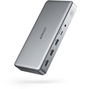 Anker 10-in-1 USB C Docking Station, Displaylink Docking Station with Dual HDMI and DisplayPort for Windows Laptops, MacBook Air/Pro 13/16 inch and More