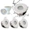 Sweier IP65 Bad Deckenstrahler,5W Weiß Wasserdichte LED Spot, Kaltweiß 6000K 230V Einbaustrahler Badezimmer 430LM,für Badezimmer und Küche,Ausschnitt 68 mm Satz von 4