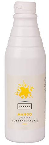 SIMPLY Sugar Free Mango Topping Sauce (1kg) | Ready to Use Dessert Sauce for Ice Cream, Waffles, Pancakes, Coffee & Milkshakes