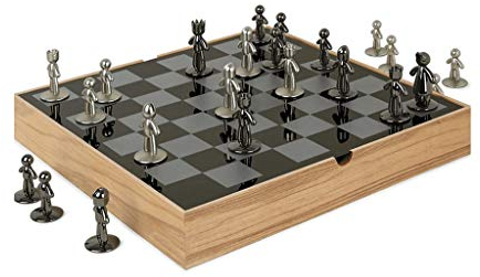 Schachspiel Tragbar High-End-Schachspiel Massivholz Schachbrett Und Metall Schachfiguren Für Wohnzimmer Home Decoration Geschenke Schachspiel für Erwachsene