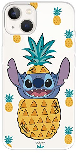 Official Lilo & Stitch iPhone 14 Case, Pinecones to Protect Your Mobile Phone Flexible Silicone iPhone Case with Official Disney Licensed