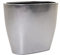 VIVANNO Pflanzkübel Pflanzgefäß Blumenkübel Fiberglas VOLUMA 45x54x34 Silber Metallic