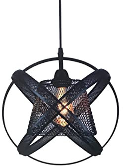 Lampadario Moderno a Sospensione a Fasce intrecciate in Ferro verniciato finish opaco Attacco per Lampadine 1xE27, Potenza max 1x60W - 33X33 (diametro) cm lunghezza filo 123 cm (industriale)