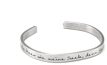 Damen Armreif mit persönlicher Gravur - verschiedene Farben - Edelstahl Armspange mit Beschriftung