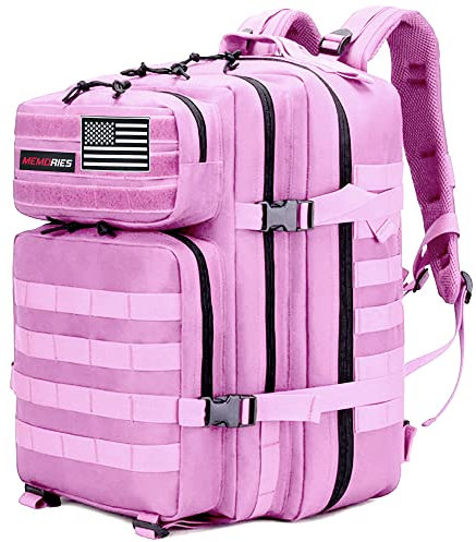 Memories Crossfit 45L Rucksack, Herren, Damen, wasserdicht, militärischer taktischer Rucksack, Fitnessstudio, Wandern. (Rosa, 25L)