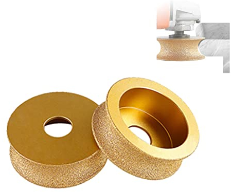 1Pc Fraise DiamantéE Pour Bord ExtéRieur,75mm Meule DiamantéE BraséE Sous Vide Bord Demi-Rond Profilé De Bordure Pour Profilé En Pierre Main Meule DiamantéE Grit,Disque De Meulage Diamanté (20mm)