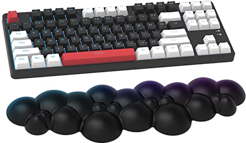 Gaming-Tastatur-Handballenauflage, Memory-Schaum-Tastatur, Handballenauflage, ergonomische Handauflage, Handgelenkauflage für Computertastatur, Laptop, Mac, Schmerzlinderung, Schwarz