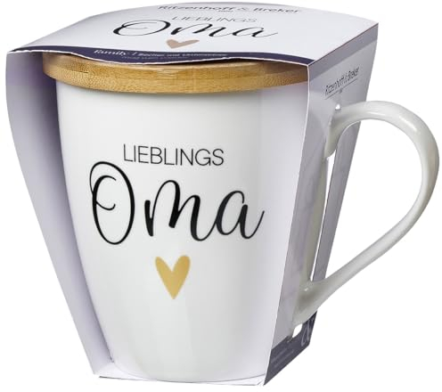 Ritzenhoff & Breker Kaffeebecher Family Größe Kaffeebecher 560 ml Oma inkl. Untersetzer