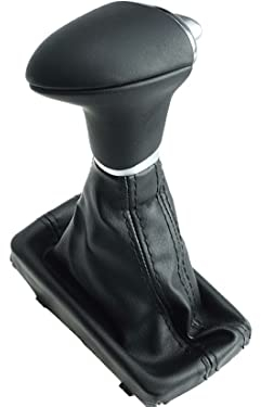Newtown2700-parts Schaltknauf (Automatik) + Schaltmanschette + Rahmen kompatibel für Audi A3 8P A4 8K A5 8T A6 4F C6 Q5 8R Q7