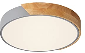 LuFun LED Deckenleuchten, 24W Moderne Holzdeckenleuchte, runde Deckeneinbauleuchte für Schlafzimmer Küche Wohnzimmer Esszimmer Flur Büro, natürliches Licht, 4000K, Ø30cm * 5cm