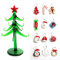 XINGYUANHE Handgefertigter Glas-Weihnachtsbaum, Bastelfiguren, Ornamente, Weihnachtsdekoration mit 12 niedlichen Mini-Frucht-Anhänger-Zubehör