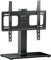 ONKRON Pied Support TV en Verre Trempé pour 26 - 55 TV, Meuble TV sur Pied Poids de 30 kg - Support TV sur Pied VESA 75x75 - VESA 400x400 / Support TV Montage sur Table Hauteur Réglable PT1-B Noir