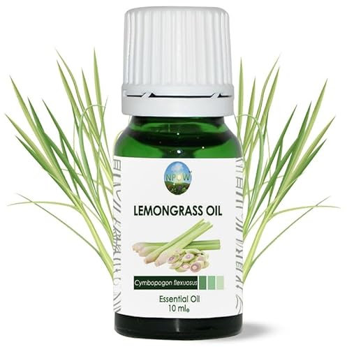 NPOW Lemongrass Essential Oils - Aromatherapy, Lemon Grass, Diffuser Oil, Lemongrass Diffuser, Lemon Grass Essential Oils, Pure Scent - 10ml
