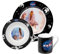 NASA Breakfast Set Rocket - Crockery Set 3-Piece Porcelain Plate, Bowl & Cup