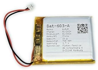 Akku für Babyphone GHB, BOIFUN, Lionello, TrueLife, Luvion, Oretti, Cosansys Babyfon u. a. (Typ A)