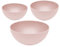 3er Set Magu Natur-Design Schüssel Rosa Ø 20, 26, 30 cm aus einem Polymer aus natürlichen Materialien Schüsselset Salatschüssel