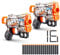 Pistola XSHOT Skins Menace Sonic Retro - Sonic il Riccio con 16 dardi, ricarica facile, dardi con tecnologia a sacca d'aria, pistola giocattolo gommapiuma per bambini, (2 Pistola, 16 dardi)