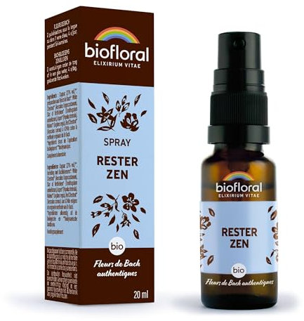BIOFLORAL - Rester Zen - BIO DEMETER - Spray 20 ML - Faire face au Quotidien - Fleurs de Bach Authentiques