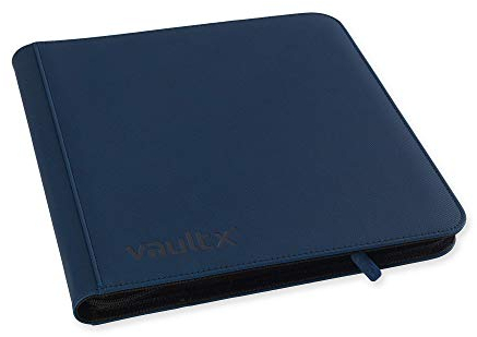 Vault X 12 XL Pocket Trading Card Zip Binder - 624 cards, Premium Exo-Tec Album Material, 26 Side-Loading Pages, Folder for Collectible Card Games, Sports, TCG (Blue)
