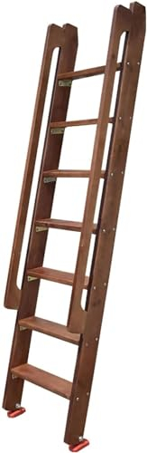 3 4 5 6 Stufen Hochbett Holzleiter mit Handlauf für Kinder/Behinderte/Alte Menschen, 100 125 150 175 cm Loft Hütte Camping Doppelstockbetten Leitern/Einfache Schrägleiter (Color : A, Size : 100cm)