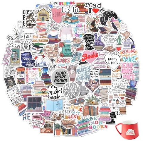100 Pcs Motivational Quote Book Stickers - Aesthetic Stickers for Teens, Adults, Journal, Gift, Waterproof Vinyl Decals for Water Bottles, Laptops, Scrapbooks