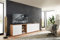 moebel-dich-auf TV-Sideboard KORE 2 Fernsehschrank mit 2 Türen. 3 offene Fächer & 3 Schubkästen 240 cm breit (weiß, Sideboard)