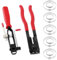 CV Boot Clamp Pliers Kit,1PCS CV Joint Boot Clamp Pliers + 1PCS Ear Clamp Pliers + 10PCS CV Boot Clamps,Universal CV Axle Boot Clamp Tool Car Accessories for Most Vehicles (Clamp Pliers/2PCS)