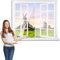 Fliegengitter Fenster 235 x 255 cm Magnet-Fliegengitter Balkontür Schwerlastterrasse Insektenschutz Tür Magnete Automatisch schließen für Wohnzimmer Balkontür Terrassentür【Weiß】