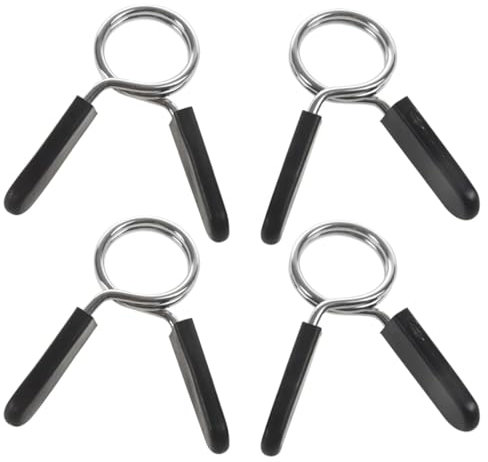 QEDBOJE 4 pezzi per Bilanciere con Chiusura a Molla, Morsetti per Bilanciere, Chiusura a Molla in ABS, per Sollevamento Pesi, Allenamento di Forza, Fissaggio a Manubri Corti (25mm di diametro)