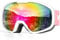 Victgoal Skibrille Herren Damen Snowboardbrille Anti-Beschlag OTG Designed Brille mit UV Schutz Sphärische Brille für Winter Schneesport Skifahren Snowboarding (Rosa)