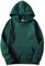 Generisch Felpa con cappuccio da uomo, casual, con cappuccio, tinta unita, vintage, con cappuccio, a girocollo, autunno/inverno, verde, XXL