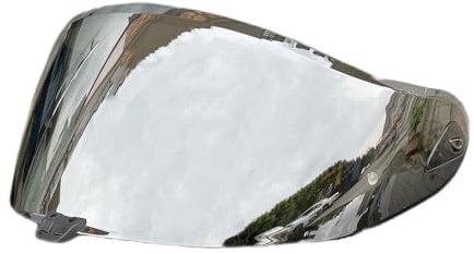 Visiera del Casco, Visiera Aeroblade 6 for OGK Kabuto Aeroblade-5/6 Casco Integrale Lente di Ricambio Capacete De Moto Accessori(Silver-Day Use Only)