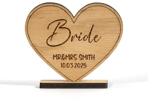 Wooden Place Name for Wedding, Heart shape Place Setting, Wedding Table Seating Plate Names, Guest Place Names, Freestanding Name Cards
