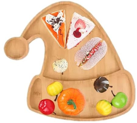 Yaztauho Wooden Christmas Tree Platter - Charcuterie Board & Cheese Serving Tray