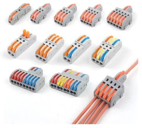 RQLVZHGK 1 in Multiple Out Quick Wiring Connector Splitter Wiring Cable Push-in Can Combined Butt Home Terminal Block SPL 222 MAYAIYIN(223)
