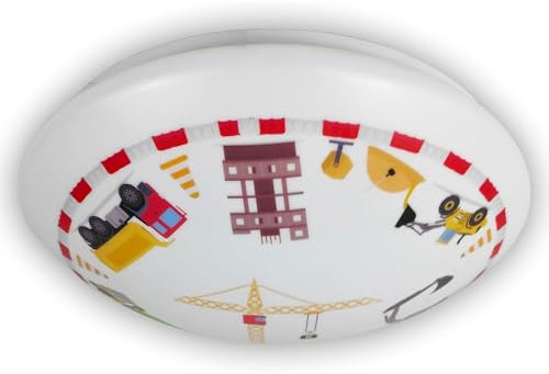 Coole Deckenleuchte mit Baustellen Motiv fürs Kinderzimmer Ø 35cm