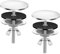 Paquete de 2 cubiertas para agujero de fregadero, cubierta de fregadero de acero inoxidable, cubierta de agujero de enchufe, tapón ciego para agujero de grifo, accesorios para fregadero de cocina