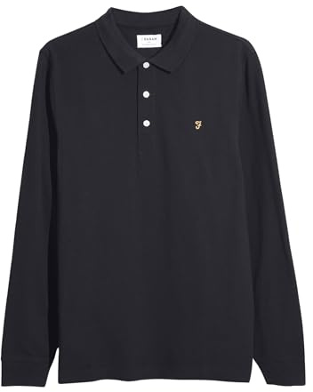Farah Mens Long Sleeve Polo Shirt