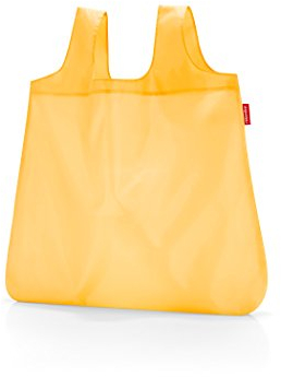 Reisenthel mini maxi shopper pocket Einkaufstasche, Polyester, banana cream, 43.5 x 60 x 7 cm